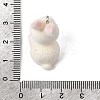 Flocking Opaque Resin Pendants RESI-G123-01S-3