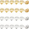 200Pcs 2 Colors Rack Plating Brass Ear Nut KK-FH0003-79-1