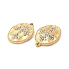 PVD Vacuum Plating 201 Stainless Steel with Rhinestone Pendants STAS-J401-VC995-3