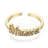 Brass Micro Pave Clear Cubic Zirconia Cuff Rings RJEW-S044-099-NF-3