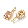 Brass Micro Pave Cubic Zirconia Pendants KK-Q031-43G-03-2