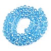 Electroplate Glass Beads Strands X-EGLA-A044-T6mm-B08-3