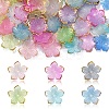120Pcs 6 Colors Transparent Acrylic Bead Caps TACR-YW0002-44-1