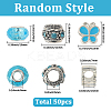 Alloy Rhinestone/Resin European Beads MPDL-SC0001-11B-2