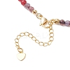 Dyed Faceted Round Natural Agate & Natural Cultured Freshwater Pearl Beaded Necklaces NJEW-JN05817-5