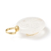 Natural Quartz Crystal Pendants PALLOY-JF01751-02-4