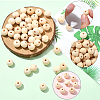 Natural Unfinished Wood Beads WOOD-SP0001-62C-7