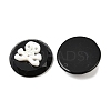 Natural Black Onyx(Dyed & Heated) with Natural White Shell Pendants SSHEL-B006-09-2