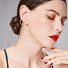 ANATTASOUL 18PCS 3 Size 3 Colors Brass Huggie Hoop Earrings for Women EJEW-AN0003-25-4