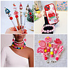 100Pcs 10 Colors Food Grade Eco-Friendly Silicone Focal Beads SIL-TA0001-28-9