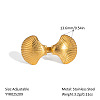 Ocean Themes Stainless Steel Adjustable Cuff Rings for Women LS-VG5206-8-1
