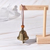 Iron Bell & Tibetan Style Alloy Key Pendant Decorations HJEW-JM03367-1