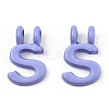 Rack Plating Spray Painted Alloy 2-Loop Link Pendants PALLOY-N176-01S-2