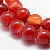 Natural Striped Agate/Banded Agate Bead Strands G-K166-13-10mm-08-3