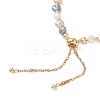 Natural Cultured Freshwater Pearl & Seed Beads Slider Bracelets for Women BJEW-JB13178-4