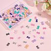 120Pcs 12 Styles Bowknot Resin Cabochons MRMJ-OC0002-90-5