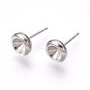 Non-Tarnish 304 Stainless Steel Post Stud Earring Settings LS-STAS-E446-02A-P-1