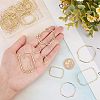 48Pcs 2 Style Alloy Open Back Bezel Pendants PALLOY-CA0002-29-1-3