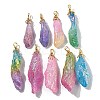 Electroplated Raw Rough Natural Quartz Crystal Big Pendants G-A229-02G-1