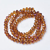Electroplate Transparent Glass Beads Strands EGLA-A034-T2mm-F08-2