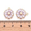 Real 18K Gold Plated Brass Micro Pave Cubic Zirconia Pendants KK-S360-043B-NF-3