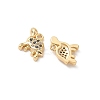 Brass Micro Pave Cubic Zirconia Charms KK-C099-01G-G-2