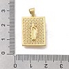Brass Micro Pave Clear Cubic Zirconia Pendants KK-D431-085A-G-3
