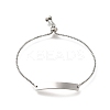 Non-Tarnish 304 Stainless Steel Box Chain Slider Bracelets LS-BJEW-M233-02P-1