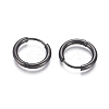 304 Stainless Steel Huggie Hoop Earrings LS-EJEW-F111B-17mm-B-2