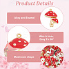 36Pcs 6 Styles Autumn Theme Alloy Enamel Pendants ENAM-HY0003-07-5