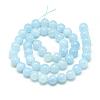 Natural Aquamarine Beads Strands G-S150-08-6mm-2