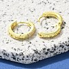Brass Clear Cubic Zirconia Hoop Earrings EJEW-M047-19G-3