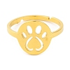 Animal 201 Stainless Steel Adjustable Rings for Women RJEW-D082-05E-2