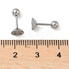 304 Stainless Steel Stud Earring Findings STAS-U056-04C-P-3