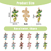 48Pcs 6 Colors Alloy Enamel Connector Charms ENAM-DC0001-44-2