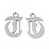 Tarnish Resistant 201 Stainless Steel Pendants STAS-N091-40T-2