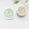 Golden Tone Wax Seal Brass Stamp Heads AJEW-U008-02G-23-1
