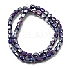 Electroplate Transparent Column Glass Beads Strands EGLA-A043-02-AB07-2