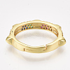 Adjustable Brass Micro Pave Cubic Zirconia Finger Rings RJEW-S044-023-3