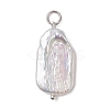 Natural Baroque Pearl Keshi Pearl Pendants PALLOY-JF04628-02-3