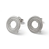 Non-Tarnish 304 Stainless Stud Earring Findings STAS-M314-01F-P-1