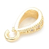 Brass Micro Pave Clear Cubic Zirconia Pendants X-ZIRC-O042-01G-4