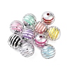 UV Plating Rainbow Iridescent Acrylic Beads OACR-F009-01C-1