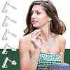 Rectangle 304 Stainless Steel Stud Earring Findings STAS-UN0058-32P-6