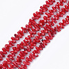 Synthetic Coral Beaded Two-Tiered  Necklaces NJEW-S414-26-2
