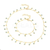 Star Evil Eye Charm Bracelets & Necklaces Jewelry Sets SJEW-JS01135-1