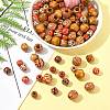 161Pcs 8 Styles Printed Natural Wood Beads WOOD-FS0001-52-8