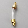 Transparent Glass Vial Pendant Normal Link Connectors AJEW-WH0596-018G-1