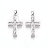 Brass Micro Pave Cubic Zirconia Pendants KK-N257-32P-1