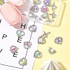 20Pcs 8 Styles Platinum Alloy Glass Pendants FIND-FS0003-78-8